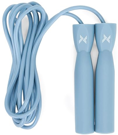 TREXO Basic Corde à sauter bleue avec une longueur de 275 cm - Corde à sauter réglable pour boxeurs en polypropylène et PVC - Durabilité et flexibilité garanties - Poids léger : 120 g