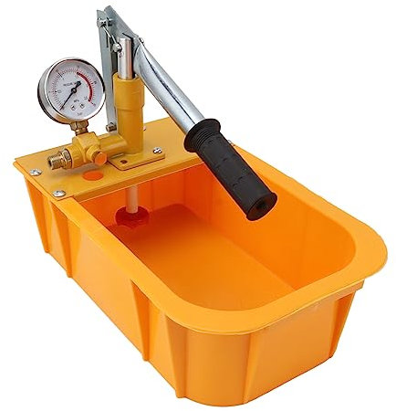 Tomvorks Manual Water Pressure Test Pump, Hydraulic Detector with Gauge for Heating Systems, Plumbing Installations
