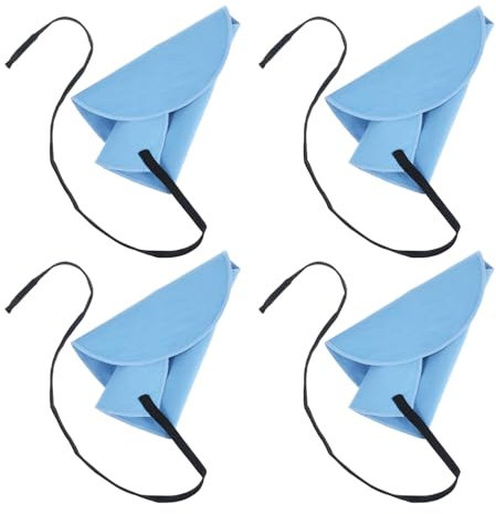 Nogeqi 4 Stück A-Förmiges Instrumenten Reinigungstuch, Flötenreinigungsset, Klarinette Putztuch, Saxophon Reinigungsset, Querflöte Putztuch Für Piccoloflöte Sax Musikinstrumente (Blau)