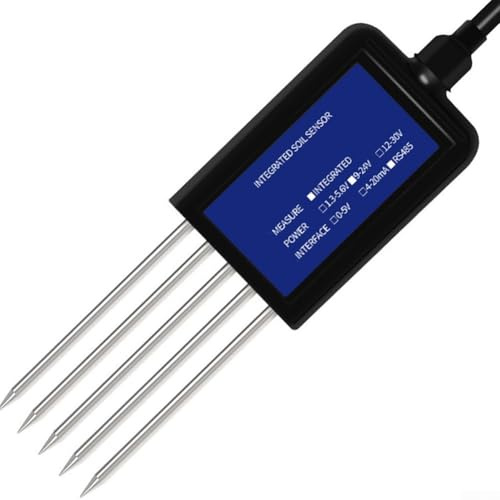 7 en 1 Medidor de sensor NPK de conductividad de pH de temperatura del suelo con función de memoria para monitoreo de jardines de invernadero agrícola, IP68 impermeable para un análisis preciso del