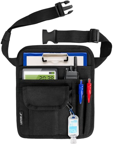 Server Waist Money Pouch Bag Restaurant Utility Tool Belt Apron with Adjustable Belt for Waiter Waitress Fanny Pack Pocket Organizer,Server Apron Hold Cash, Guest Book, Pens