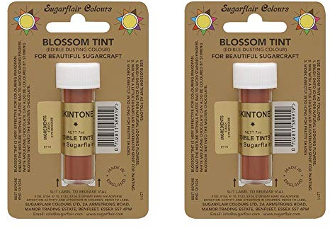 2 x Sugarflair Skintone Edible Blossom Tints Food Colour Colouring Dust Powder