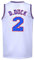 Herren Basketballtrikot #2 D Duck 90er Moive Space Shirts 90er Jahre Hiphop Party Kleidung, Weiss/opulenter Garten, XL