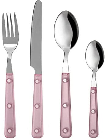 KASANOVA KASANOVA Set 24 posate Frosty rosa in acciaio inox Tavola