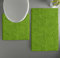 LuxUrux Bad Teppiche Luxus Chenille (2-Teilig) Badematte Set, Weiche Plüsch Anti-Rutsch-Bad Teppich + Toilettenmatte.1 '' Mikrofaser Zotteligen Teppich, Super Saugfähig |Grün|Gebogener Satz