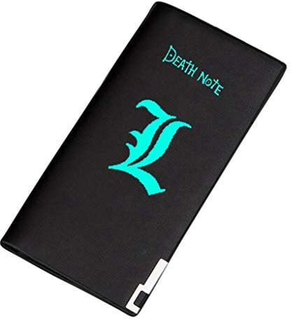 WANHONGYUE Death Note Anime Leuchtend Bifold Brieftasche Kunstleder Schlanke Geldbörse Portemonnaie Kreditkartenhülle /1