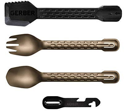 Gerber Gear 31-003465N ComplEAT Camping Utensils Cooking Tool Set, Burnt Bronze