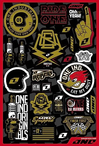 Adesivi Stickers Fox Factory Effex One Industries - Stickers Moto - Adesivi Per Quad - Adesivi Motocross - Per Motociclette, Automobili, Caschi, Notebook Per Computer E Altri Oggetti (57)
