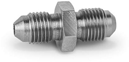 Precisiongeek - Adaptateur JIC AN3 raccord union métrique M10x1.0 mâle acier inoxydable Lot de 1
