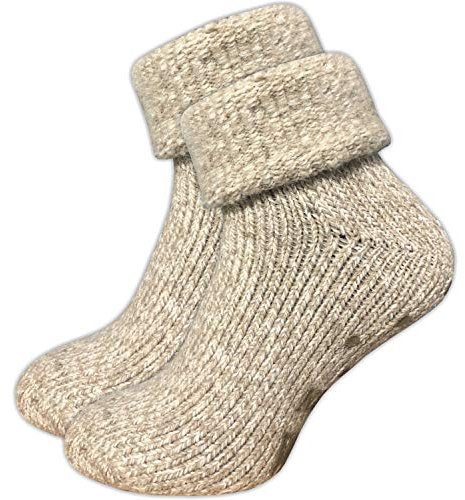 GAWILO Stoppersocken für Damen (1 Paar) | Rutschfeste Hausschuhsocken | Weiche, kuschlige & warme Socken mit Noppen (DE/NL/SE/PL, Numerisch, 39, 42, Regular, Regular, beige melange)