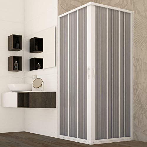 Box doccia angolare a soffietto, misura cm.80x120, riducibile su misura