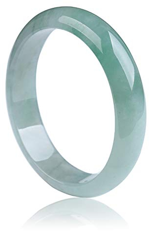 Jade Armreif Armband Natürlicher Echter Jadeit Edelstein Handgefertigter Schmuck für Frauen,58-59mm