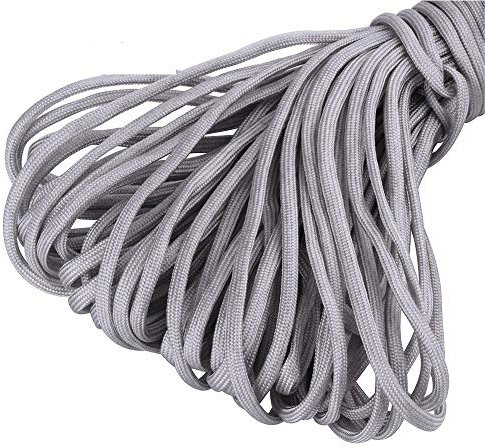 King of Trade 5m Farbe-12 Hellgrau Paracord 550 Fallschirmschnur Schnüre Nylonleine