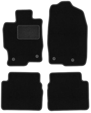 Velours-Fußmatten passend für Mazda 6 II GH 2007-2012, Schwarz, LUX | passend für Limousine/Kombi/Liftback/Schrägheck; Velours-Teppich (Polypropylen), ca. 6,5 mm