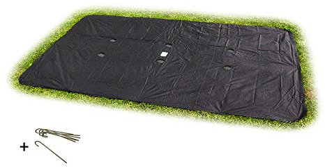 EXIT TOYS Bodenebene Rechteckige Trampolinabdeckung - Schützt vor Wetter und Schmutz - Schutzabdeckung für Rechteckige Bodenebene Trampoline - Wasserabweisend - 275x458cm
