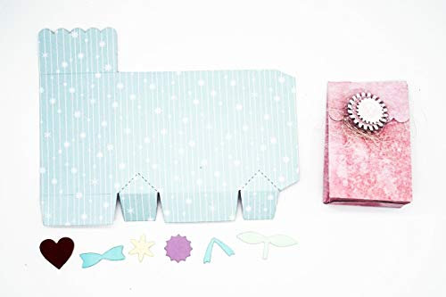 Stanzenshop Stanzschablone Schachtel mit Verzierungen, Geschenkbox, Stanze Box, Stanzschablone Schachtel, Geburtstag, Hochzeit, Geschenk, Stanzformen, Schablonen
