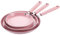 Padella con fondo piatto rosa, per fritture, antiaderente, per frittate, bistecche, pentole, pentole, pentole, pentole, pentole, in alluminio, con manico facile da pulire, misura M