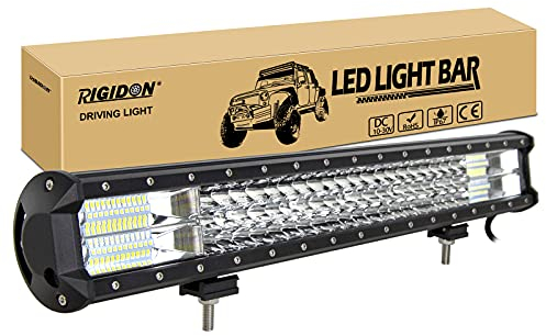 RIGIDON Led lichtleiste kfz aussen, 12V 24V 23 Zoll 58cm 324W Spot Flut-Combo-Strahl offroad beleuchtung für SUV Offroad ATV, UTV, Offroad, Traktor, LKW, Fahrzeuge, 6000K Weiß led nebelscheinwerfer