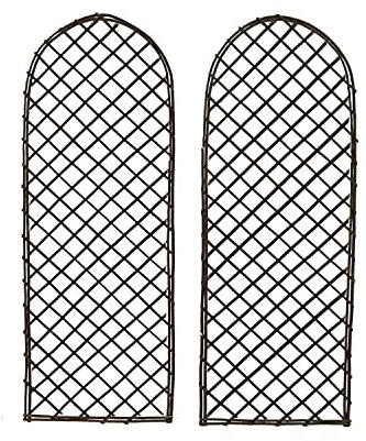Oypla Set of 2 Willow Trellis Fencing Panel Screen Climbing Trellises