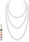 Halukakah 1920er Jahre Lange Perlenhalskette für Frauen - Exquisite Natürliche Zuchtperlen - Luxuriöser 8mm Strang mit Zeitloser Eleganz - Reines Weiß Länge 150cm - Perfekt für Besondere Anlässe
