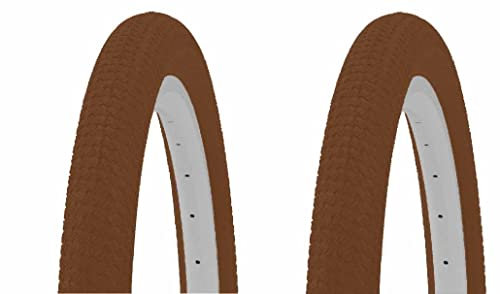 Par de Cubiertas para Bicicleta BMX 20 x 2.125 (54-406), 2 Unidades (Marron)