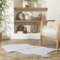 ENGLISH HOME Faux Lammfell Schaffell Teppich, Hochflor Flauschiger Teppiche für Wohnzimmer, Schlafzimmer, Hellgrau, 120x180 cm