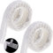 Feelairy 2 Rollen Spitzenband Vintage Dekoband Spitze Bordüre, Selbstklebende Spitzenborte Stoffband Stoff Bänder Spitzen-Tape für Basteln Hochzeit Geschenkband DIY Handwerk (Weiß)