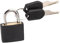 perfk Mini Cadenas Anti Vol Couverture Durable 2 Clés Journal Cadenas à Clé pour Voyage Valise à Bijoux Cartable à Outils, noir