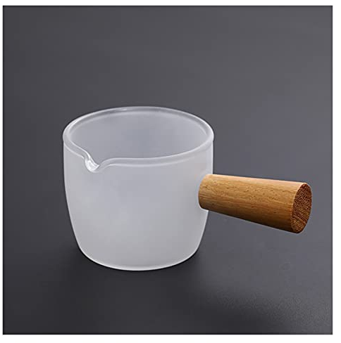 Saucière Coupe de cuillère en verre de verre unique avec poignée Plat d'assaisonnement multifonctionnel petit verre café pichet tasse de sauce de vinaigre Sauce vinaigrette (Color : A-100ML)