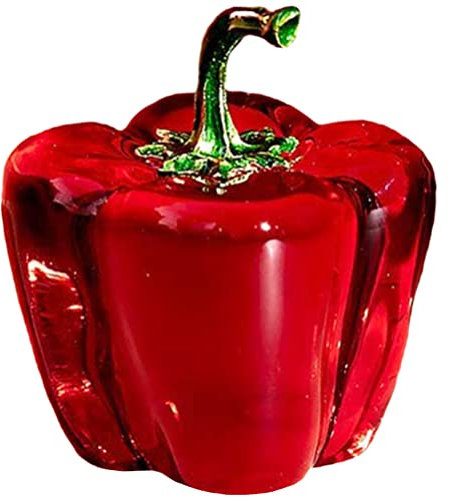 BESPORTBLE Kristall Paprika Figuren Skulptur Glas Chili Figur Statue Glasfigur Glaskunst Tischdeko Briefbeschwerer Büro Autoinnenraum Dekoration Hochzeit Weihnachten Sammlerfiguren