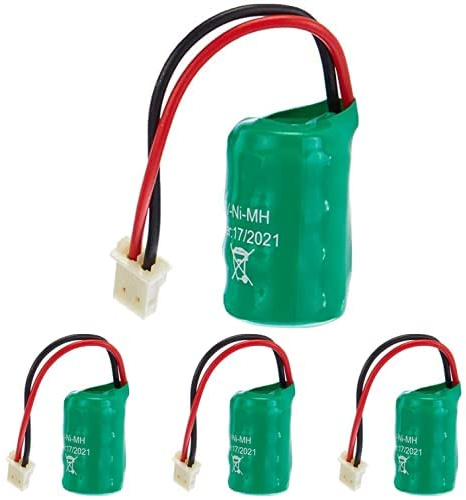 VIMAR 00910 Batteria Ricaricabile Ni-MH 4,8 V 80 mAh di Ricambio per torce elettroniche, Compatibile con Eikon, Arké, Plana, Idea, Pacco da 4