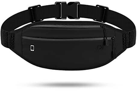 Bauchtasche Gürteltasche für Damen und Herren, Gürteltasche Bauchtasche Hüfttasche Damen Herren Sport Schwarz Wasserdicht Gurttasche für Reise iPhone Arbeiter Camping Wandern Fitness Fahrrad Jagd