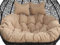 ZTGL Hängesessel Kissen für 2 Personen, Polster, Auflage für Polyrattan/Rattan Hängeschaukel, Hängekorb, Schaukel Korb, Rückenkissen Ersatzkissen Wasserdicht Outdoor,Khaki