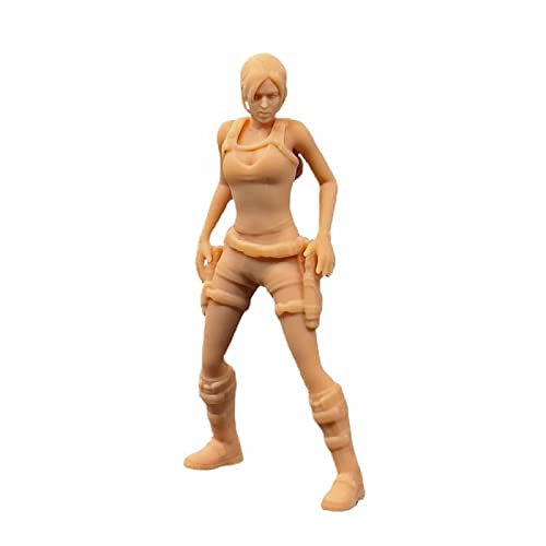 ZEDACAKAI 1/64 Figur Beauty Gun Battle Anime Garage Kit Modell Miniatur Szene GK Need To Be Colored By Yourself No4