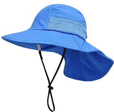 Generisch Hüte Custom Surf Hat Surf Cap UPF 50+Wassersport-Hüte Sommer Hut Jungen (BU1, S)