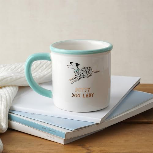 CGB Giftware | Top Dog 'Dotty Dog Lady' Ceramic Mug | Gift Box | Kitchen Accessory | Gift for Her | Top Dog Cool Cat GB07240