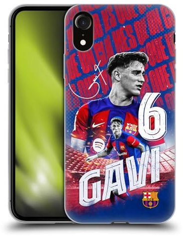 Head Case Designs Offizielle FC Barcelona GAVI 2023/24 Erstes Team Gel Handyhülle Hülle [Militärischer Schutzgrad] Kompatibel mit Apple iPhone XR