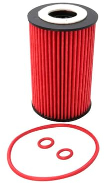K&N Ölfilter - High Performance-Series kompatibel mit Volkswagen, Audi, Seat, Skoda (HP-7047), Rot
