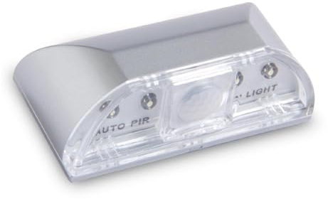 MDLITIN Infrared Door Keyhole Lamp with Auto Sensor Motion Detector, PIR Keyhole Light for Front Door, Stick on Anywhere Tap Light Battery Operated, Silver