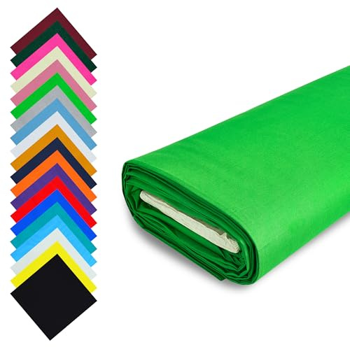 Fashion Track Smaragdgrüner Stoff Baumwolle Meterware UK - 147,5 cm breit - 100% Baumwollstoff einfarbig - 60 Quadrat - erhältlich in 20 Farben und 5 Größen (2 Meter, Smaragdgrün)