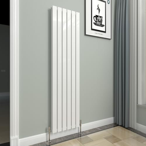 GY Bath Vertical Radiator White Flat Panel Designer 1600x408mm Double Modern Central Heating Rads