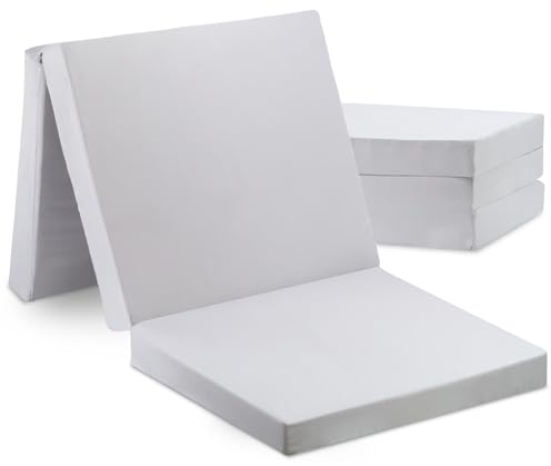 Totsy Baby Gästebett Matratze Klappmatratze 195 x 65 x 8 cm - Gästematratze klappbar Foldable Mattress Faltmatratze mit abnehmbarem ökologisch Bezug Bodenmatratze Grau