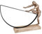 Casablanca Deko Figur Skulptur - Mann Dekofigur aus Aluminium Holz Farbe: Bronze Schwarz - Dekoration Geschenk Motivation Höhe 29,5 cm