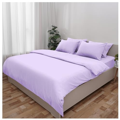 Novo Home Double Bed Duvet Cover Set Lilac – Soft Microfibre Quilt Cover with 2 Pillowcases | Durable, Easy Care Double Bedding for Modern Bedroom Comfort