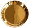 A ANTCAM Luxury Electroplated Gold Ceramic Dinner Plates Modern Pastry Salad Plate Round Kitchen Serving Plates for Home Party Wedding Festival Restaurant Utensils