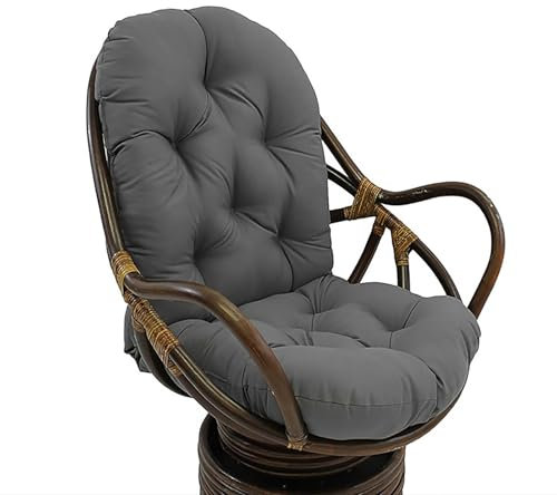 LIYGAOF Swing Cushion Replacement Outdoor/indoor, Cushion For Hanging Chair Garden Chair Cushion Soft, Swivel Chair Rocking Chair Non Slip Chair Pad(Light gray)