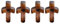 4 Stück Geschnitztes Holzkreuz, Ermutigungsgeschenk, Geschnitztes Holzkreuz, Handgeschnitztes Liebeskreuz Aus Mit Herzen, Liebeskreuze Mit Herzen, Ermutigungsgeschenk