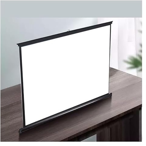 20 Inch Projector Screen, Office Presentation Tripod Projector Screen, Pull Down Projector Screen With Stand, Portable Movie Projector Screen for Home(White fiberglass,20inch 16:9)