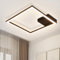 Homefire Deckenleuchte LED Schlafzimmer - Deckenlampe Warmweiß Schlafzimmerlampe Schwarz Wohnzimmerlampe Modern Flurlampe 3000K 12W Küchenlampe Quadratisch Deckenbeleuchtung für Küche Flur 29CM