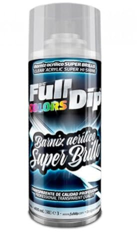 AutoFullCar - Spray Barniz Acrílico Transparente Full Dip - Acabado Brillo - Formato 400 ml. -